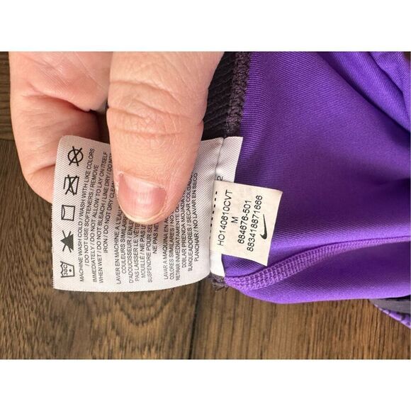 Nike Pro Dro Fit Leopard Cheetah Purple Capri Leggings - Picture 6 of 7